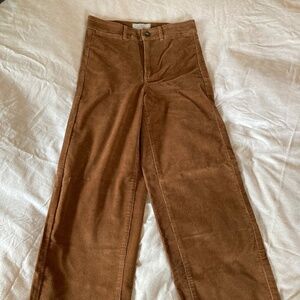 Golden brown Everland wide-leg corduroys, NWT